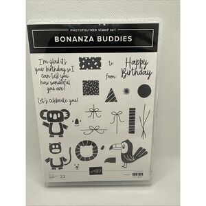 Stampin' Up Bonanza Buddies Party Animals 22 Stamps & 10 Dies 2020 Rerired